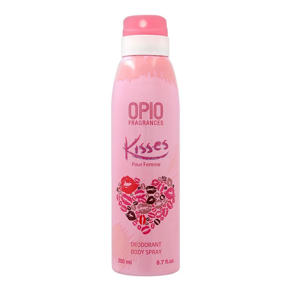 Opio Kisses Deodorant Body Spray, For Women, 200ml - Front View