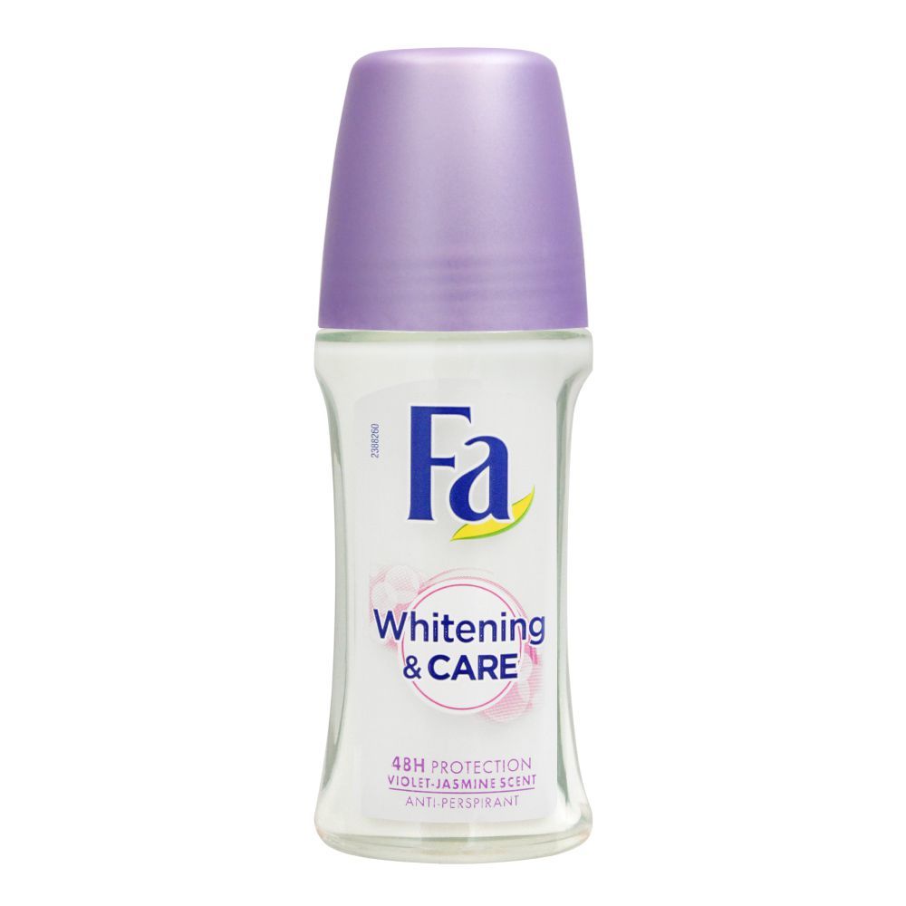 Fa 48H Protection Whitening & Care Violet-Jasmine Scent Roll-On Deodorant, For Women, 50ml - Front View