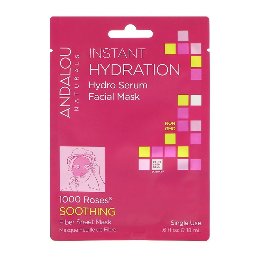 Andalou Naturals Instant Hydration Hydro Serum Facial Mask, 18ml - Front View