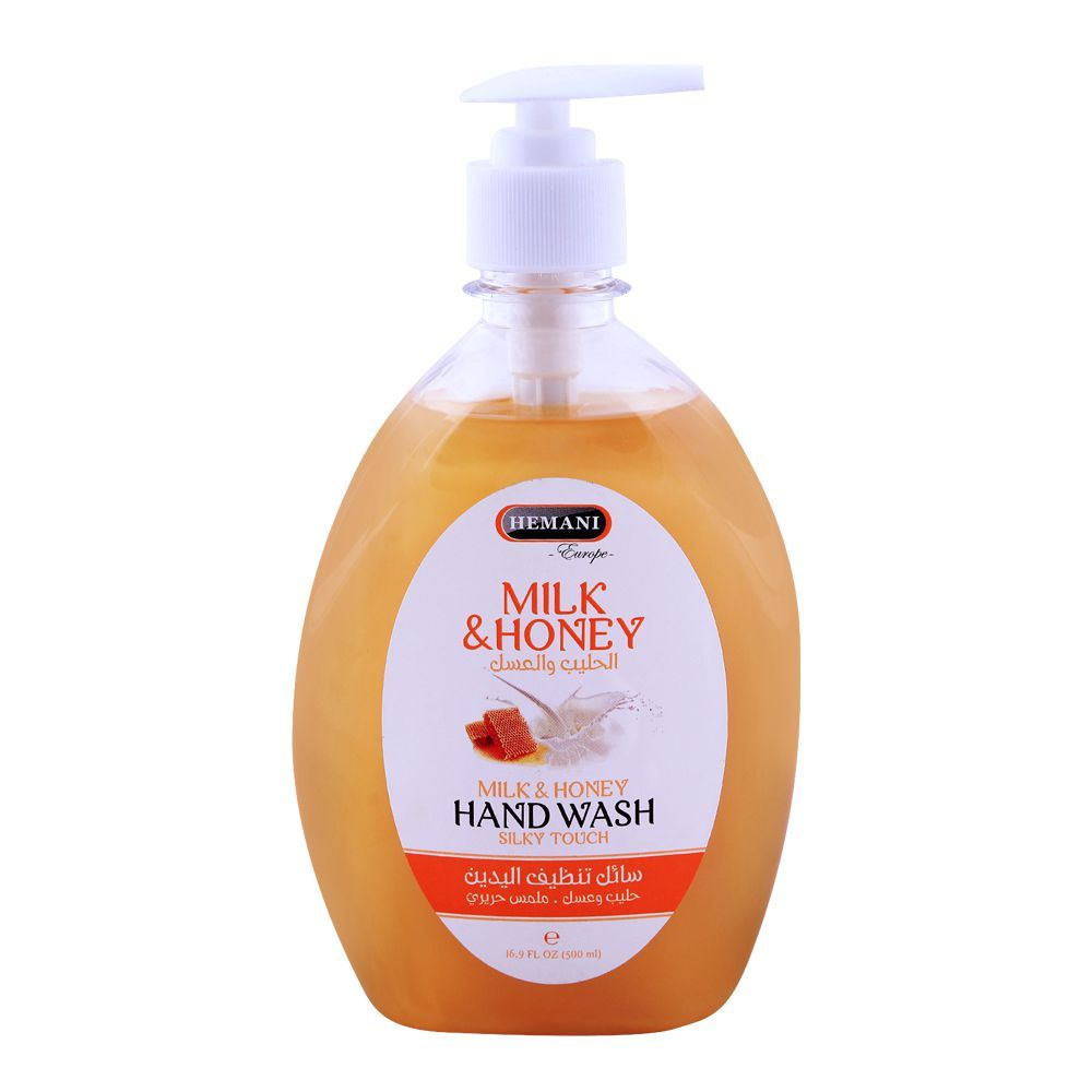 Hemani Milk & Honey Silky Touch Hand Wash 500ml - Front View