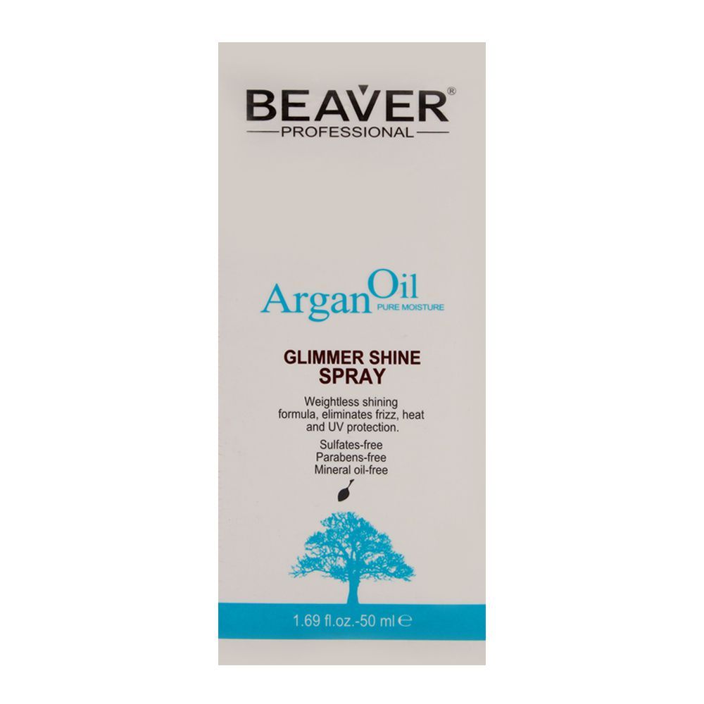 Beaver Professional Argan Oil Glimmer Shine Spray 50ml - Front View