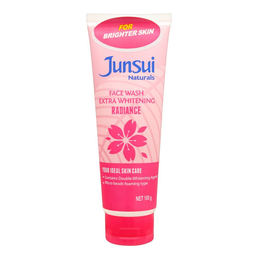 Junsui Radiance Face Wash With Extra Whitening, 100g - Front View