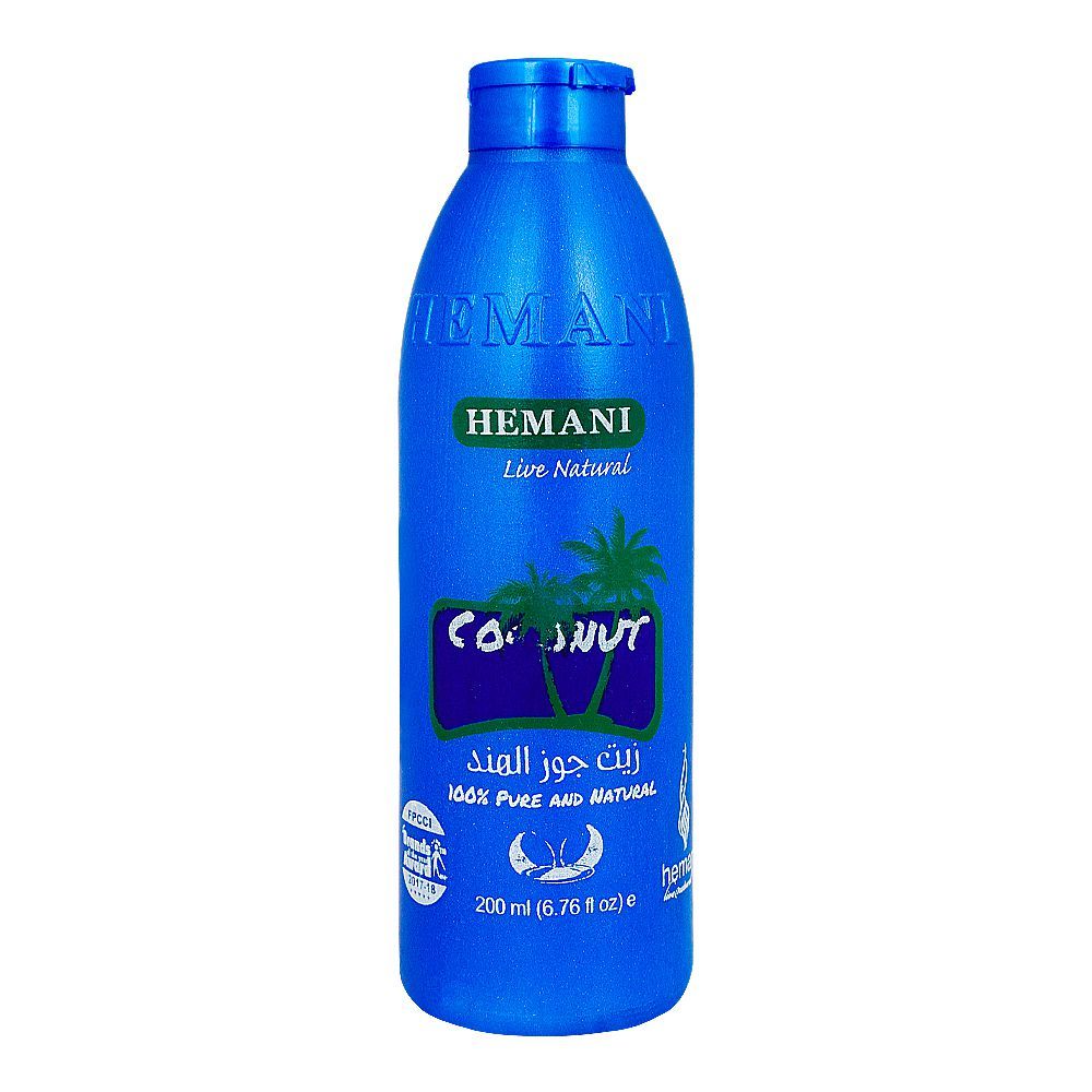 Hemani Coconut Hair Oil, 200ml - Front View