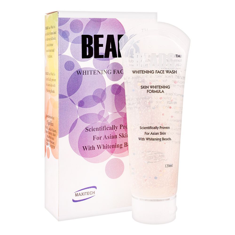Beads Whitening Face Wash, For Asian Skin, 120ml - Front View