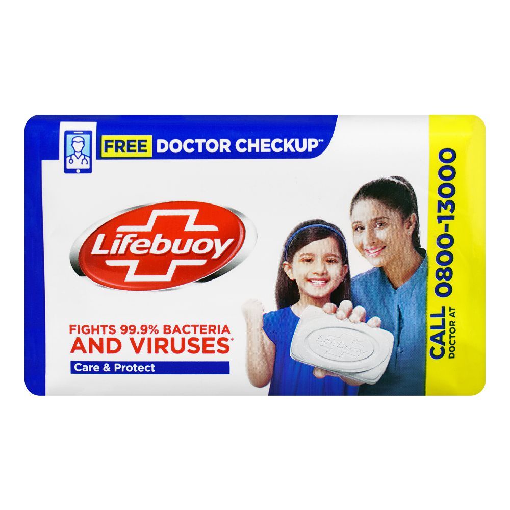 Lifebuoy Care & Protect Blue Soap, 98g - Front View