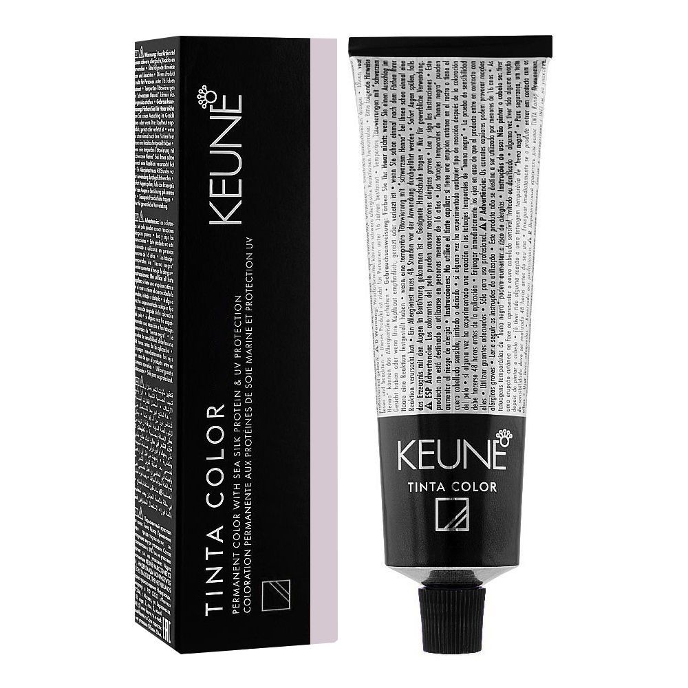 Keune Tinta Hair Color With Sea Silk Protein & UV Protection, 7.2 Medium Pearl Blonde, 60ml - Front View