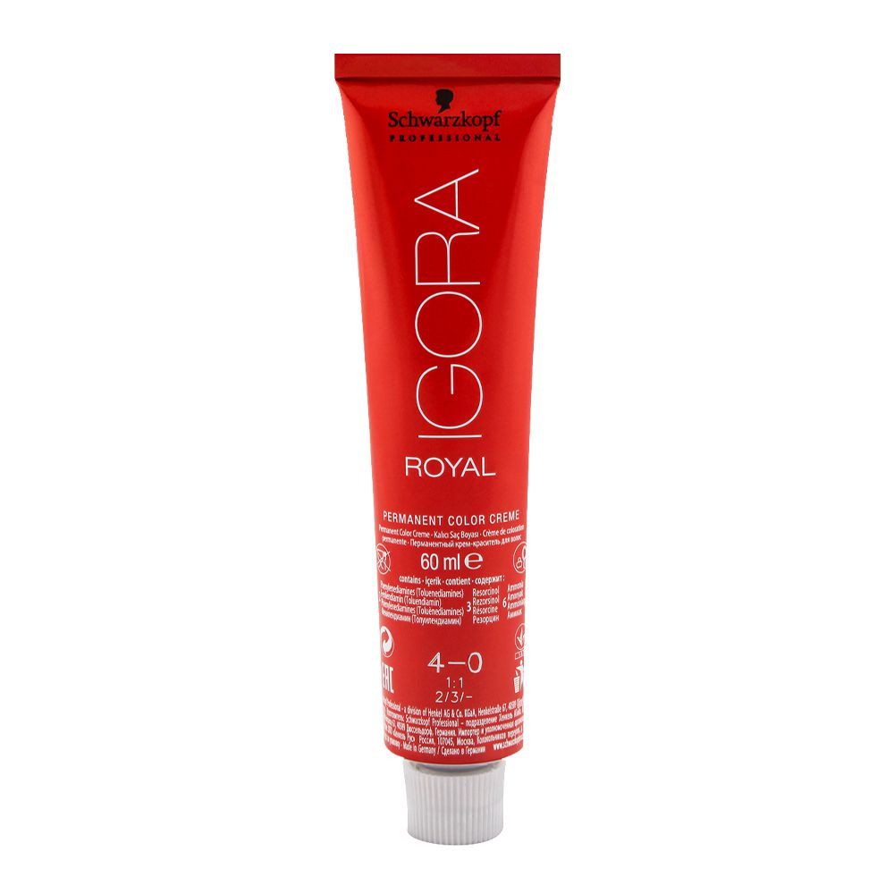 Schwarzkopf Igora Royal Hair Color 4-0 Medium Brown - Front View