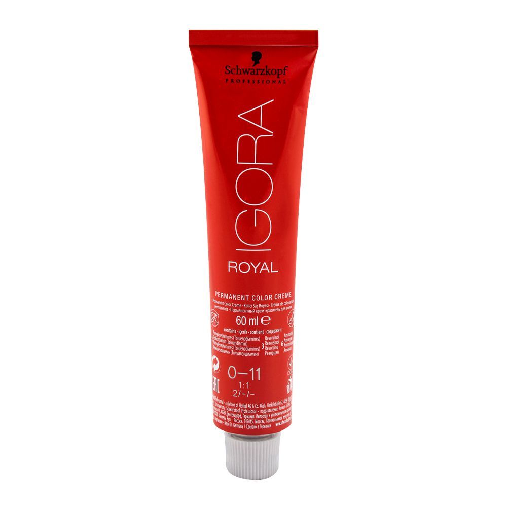 Schwarzkopf Igora Royal Hair Color 0-11 Anti Yellow Concentrate - Front View