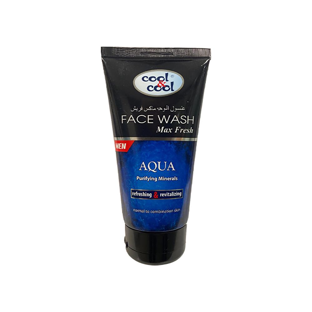 Cool & Cool Men Max Fresh Face Wash, Normal to Combination Skin, 150ml - Front View