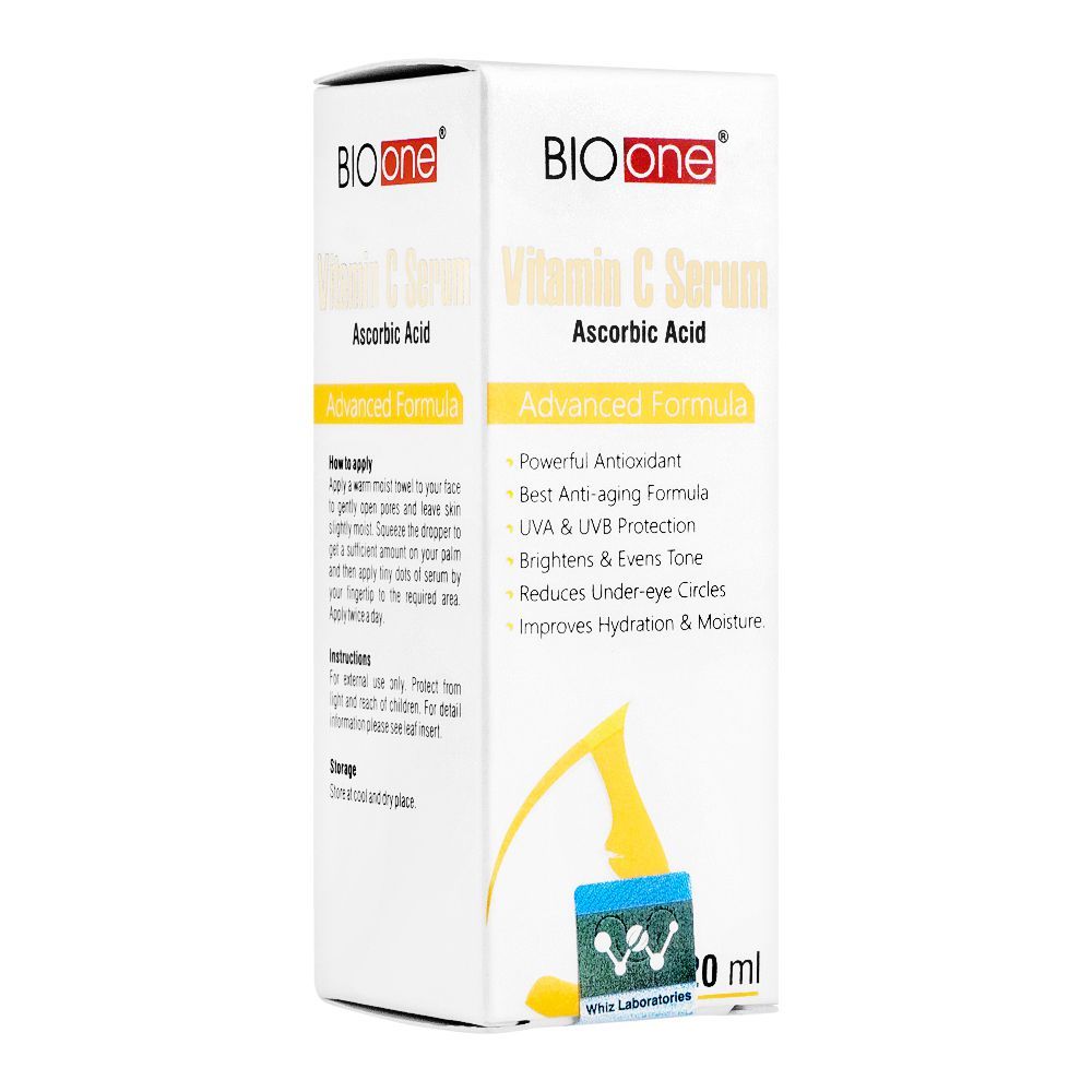 Whiz Laboratories Bio-One Vitamin C Serum, Advanced Formula, 20ml - Front View