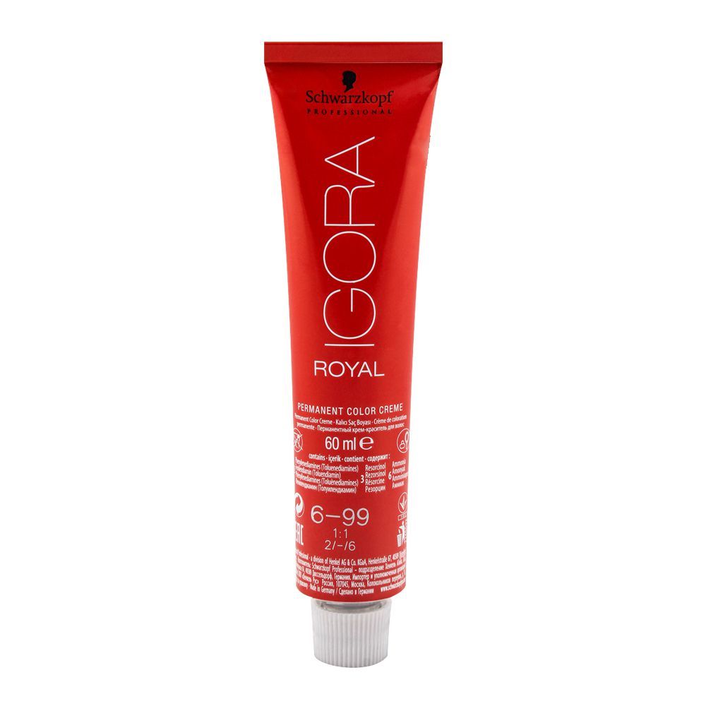 Schwarzkopf Igora Royal Hair Color 6-99 Dark Blonde Voilet Extra - Front View