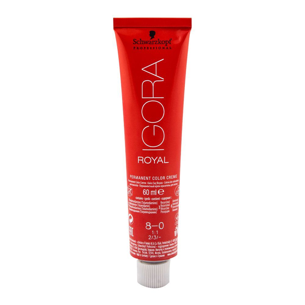 Schwarzkopf Igora Royal Hair Color 8-0 Light Blonde - Front View