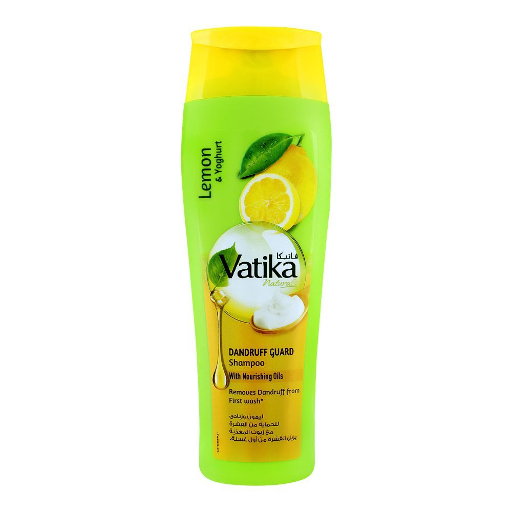 Dabur Vatika Naturals Neem & Lemon Dandruff Guard Shampoo, 185ml - Front View