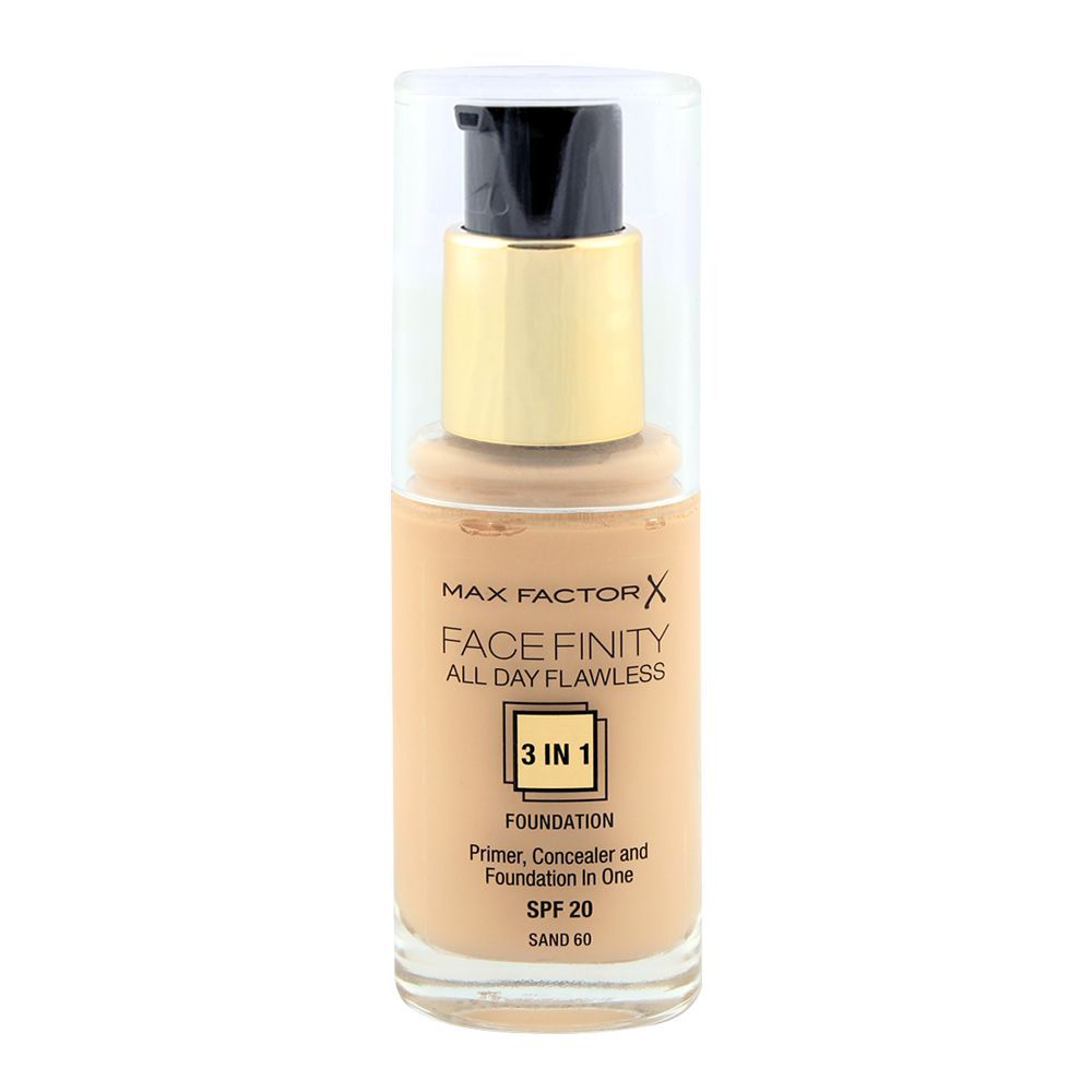 Max Factor Facefinity All Day Flawless 3in1 Foundation 60 Sand - Front View