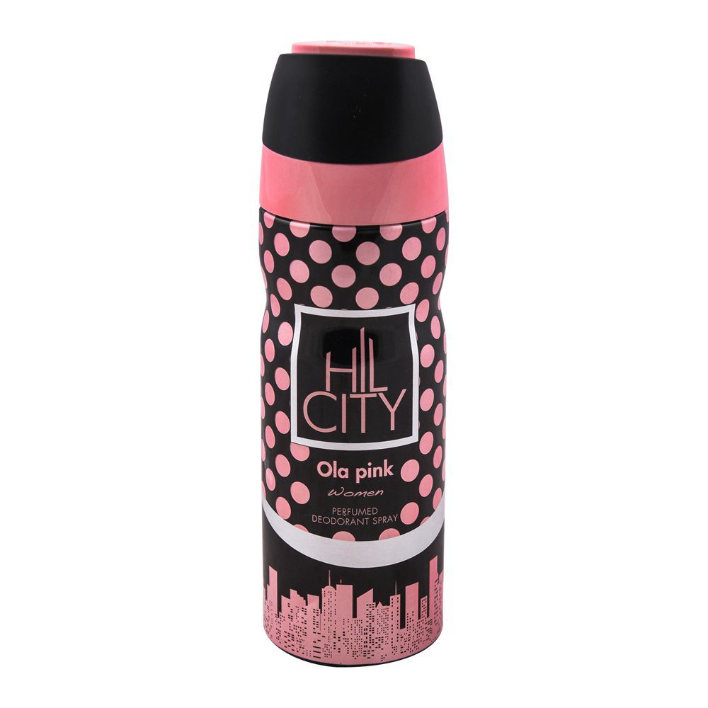 Hil City Ola Pink Women Deodorant Body Spray, 200ml - Front View