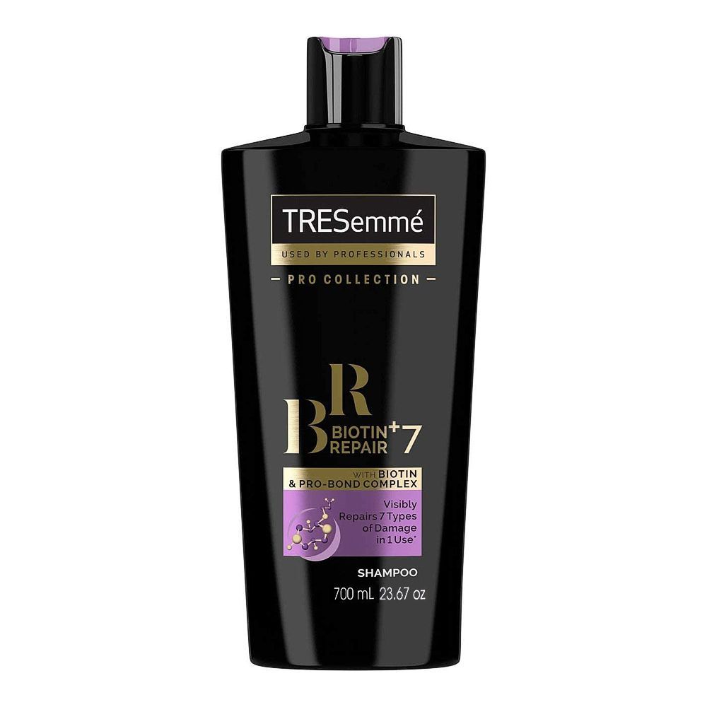 Tresemme Biotin + Repair 7 Shampoo, For Dry/Damaged Hair, 700ml - Front View