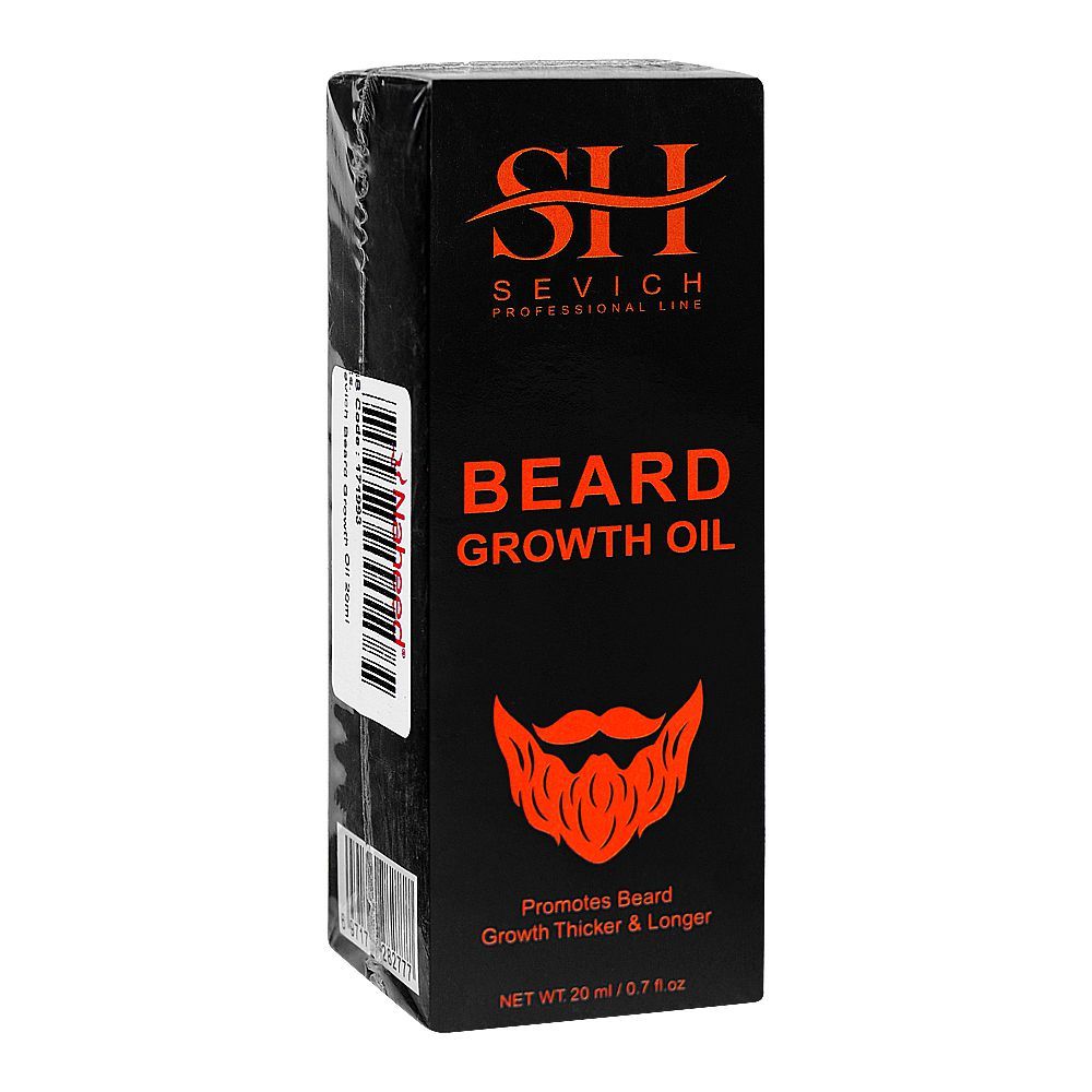 Sevich Beard Growth Oil, 20ml - Front View