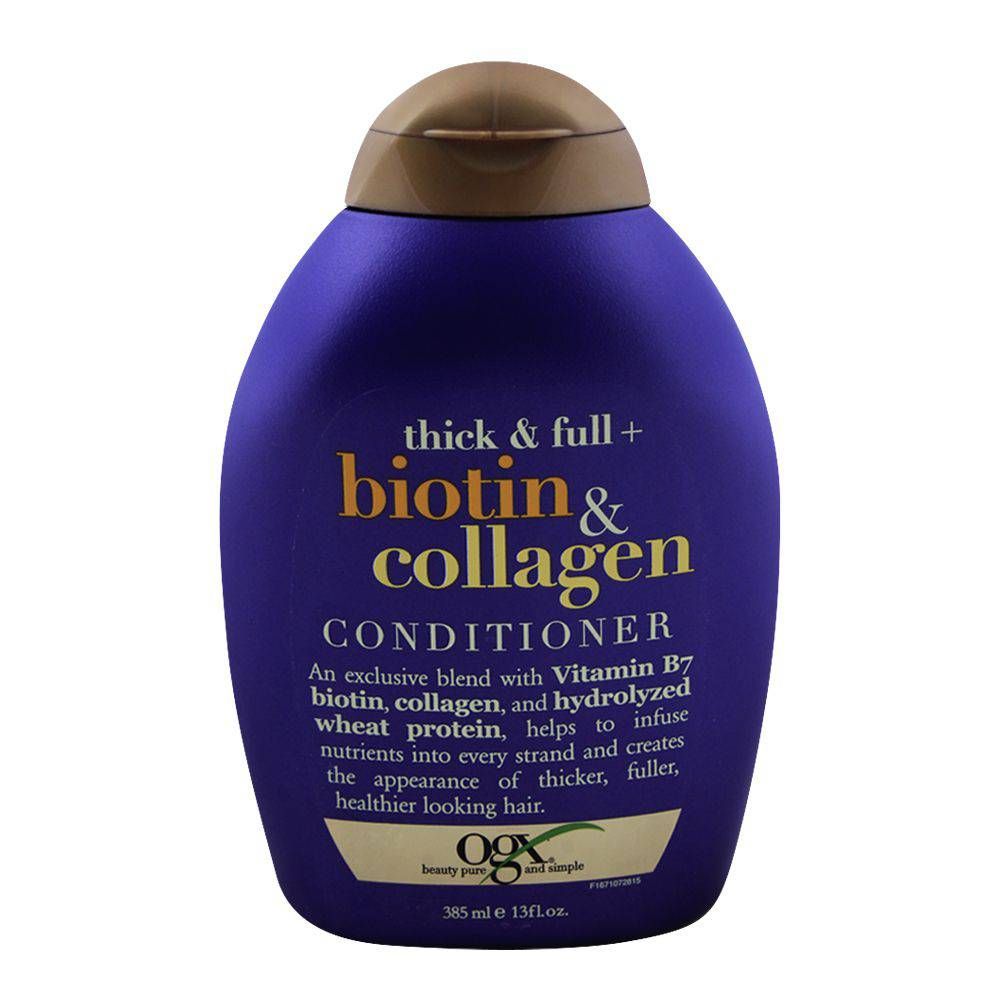 OGX Thick & Full + Biotin & Collagen Conditioner, Sulfate Free, 385ml - Front View