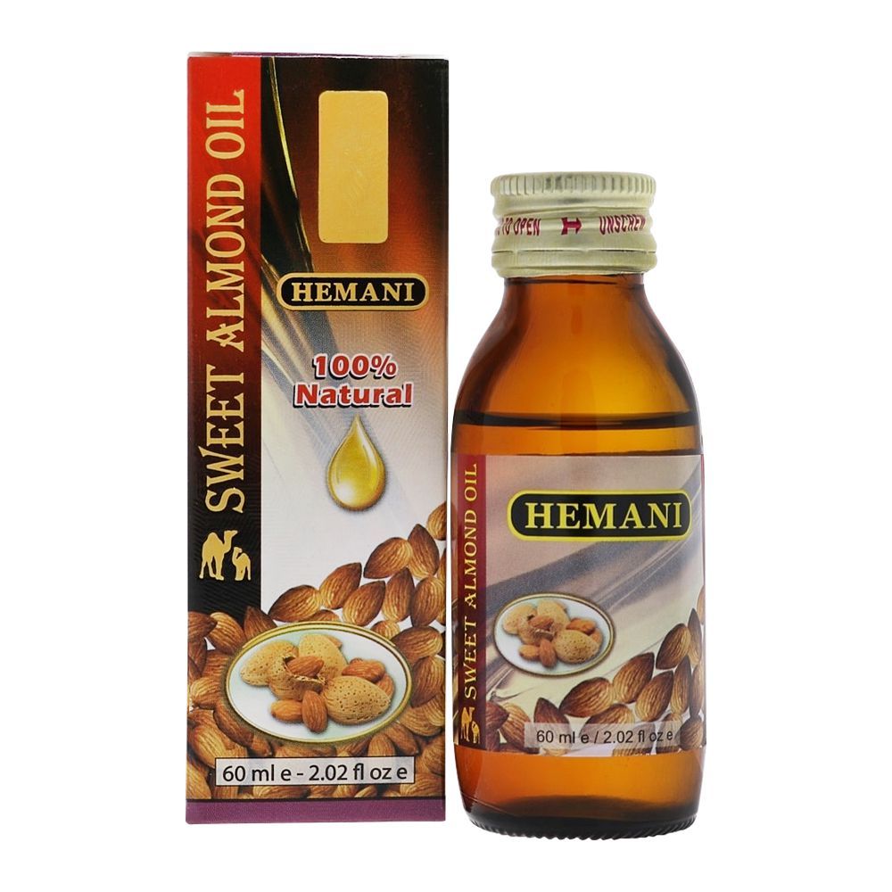 Hemani Sweet Almond Oil 60ml - Front View