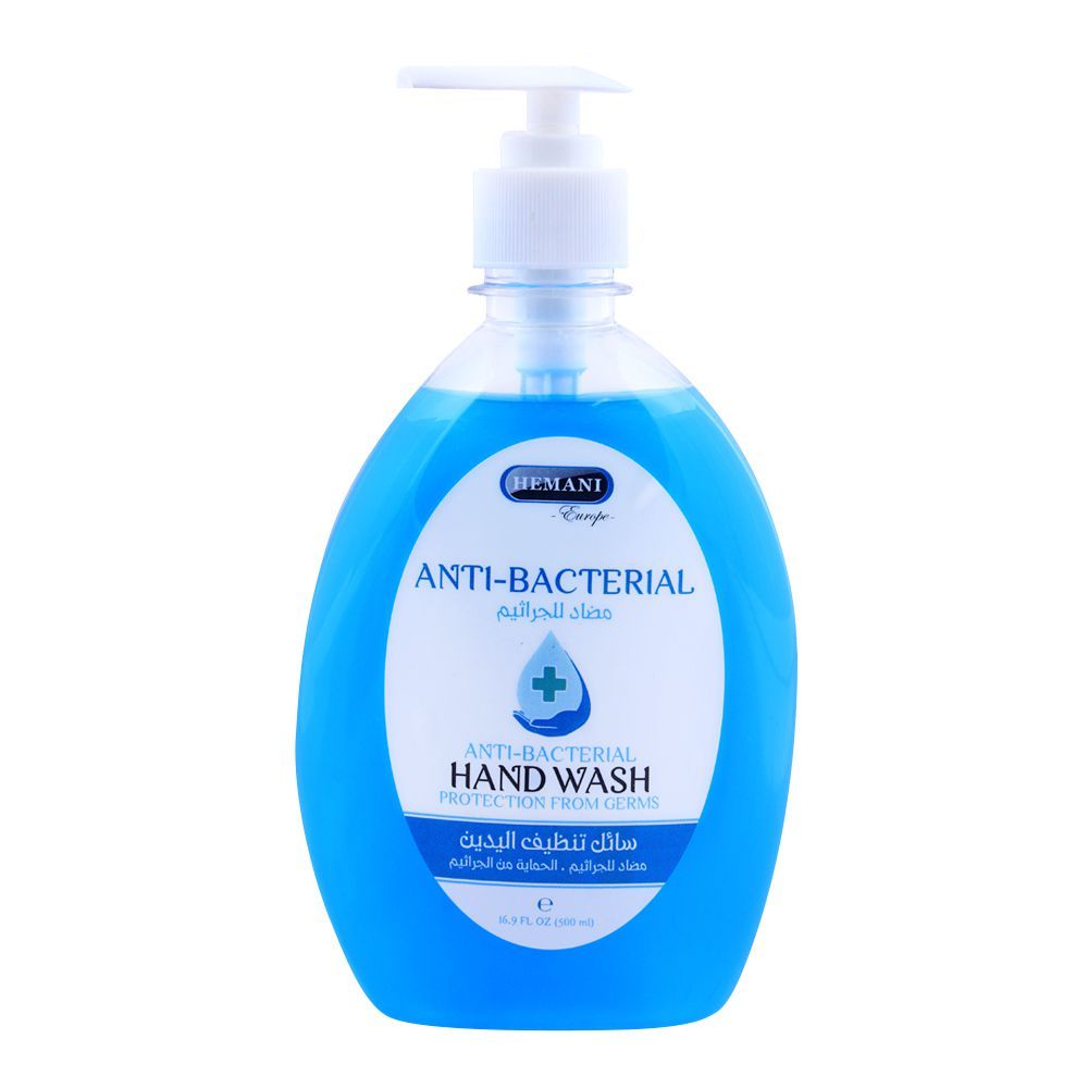 Hemani Anti-Bacterial Hand Wash 500ml - Front View