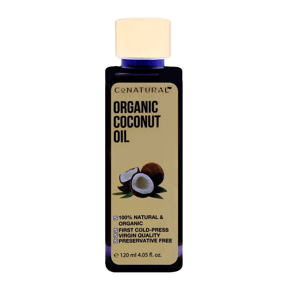 CoNatural Organic Coconut Oil, 120ml - Front View