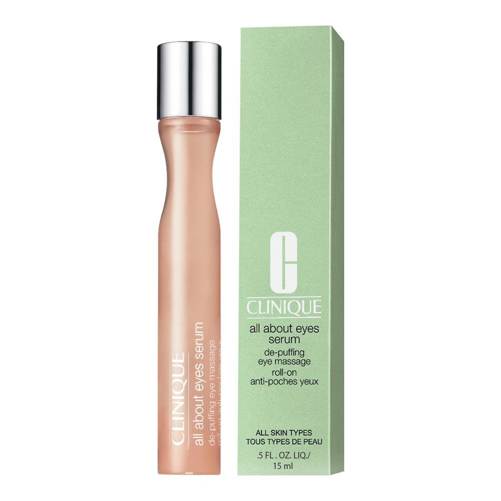 Clinique All About Eyes Serum, For All Skin Types, 15ml - Front View