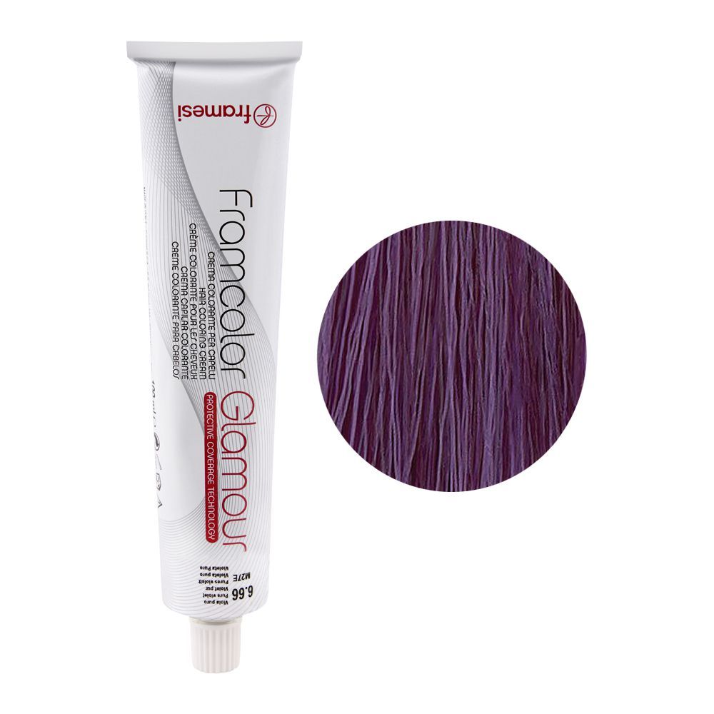 Framesi Framcolor Glamour Hair Coloring Cream, 6.66 Pure Violet - Front View