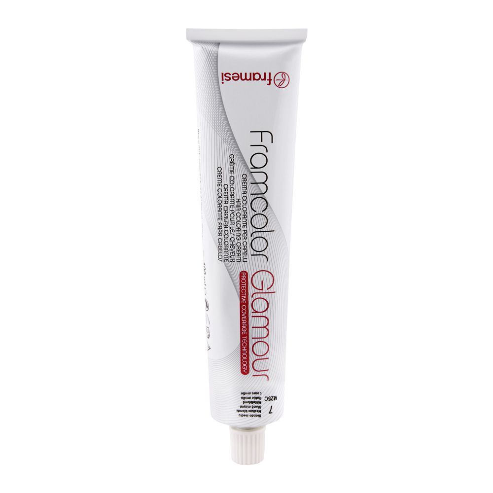 Framesi Framcolor Glamour Hair Coloring Cream, 7 Medium Blonde - Front View