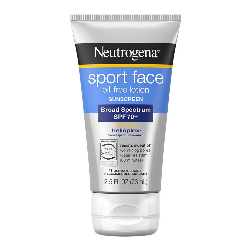 Neutrogena Sport Face Oil-Free Sunscreen Lotion, SPF 70, 73ml - Front View