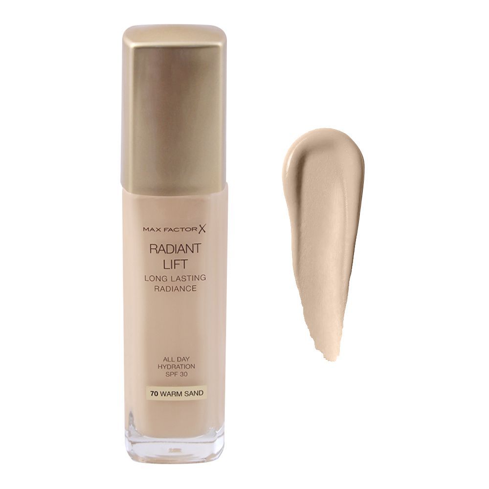 Max Factor Radiant Lift Long Lasting Radiance SPF 30 Foundation, 70 Warm Sand - Front View
