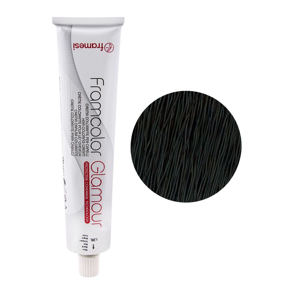Framesi Framcolor Glamour Hair Coloring Cream, 1 Black - Front View