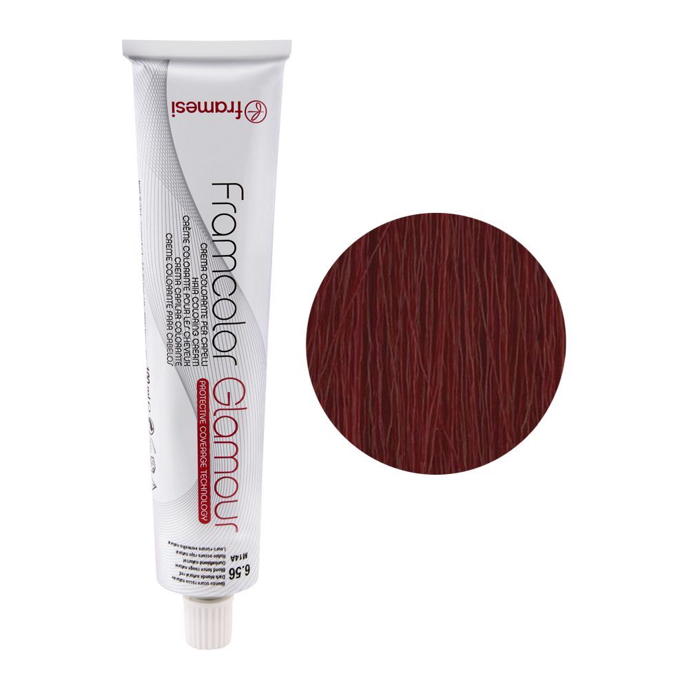 Framesi Framcolor Glamour Hair Coloring Cream, 6.56 Dark Blonde Natural Red - Front View