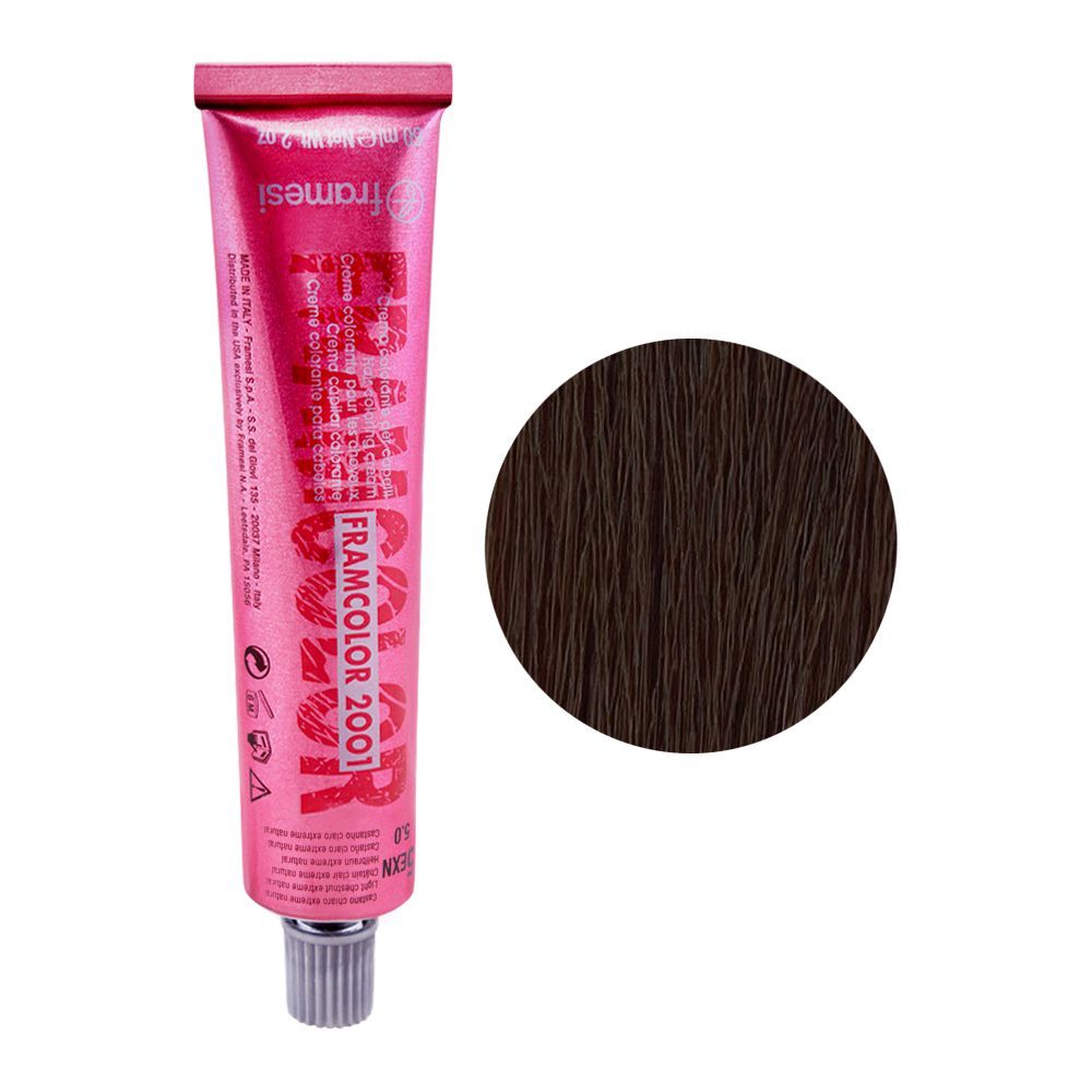 Framesi Framcolor 2001 Hair Colouring Cream, 5 Light Chestnut Extreme natural - Front View