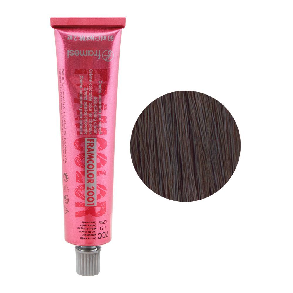Framesi Framcolor 2001 Hair Colouring Cream, 7CC Medium Ash - Front View