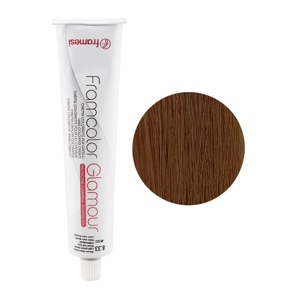 Framesi Framcolor Glamour Hair Coloring Cream, 7.33 Medium Golden Blonde - Front View