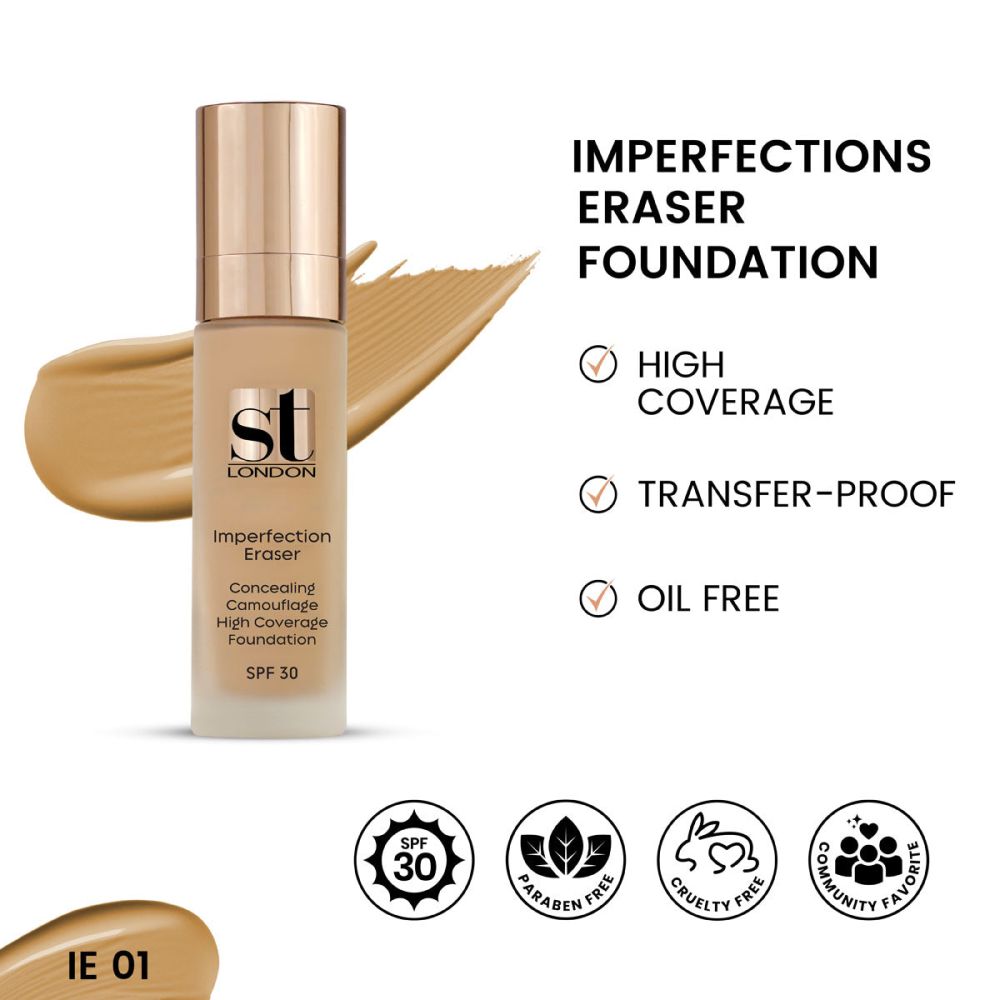 ST London Imperfection Eraser Concealing Foundation, SPF 30, Face & Body, IE 01 - Front View