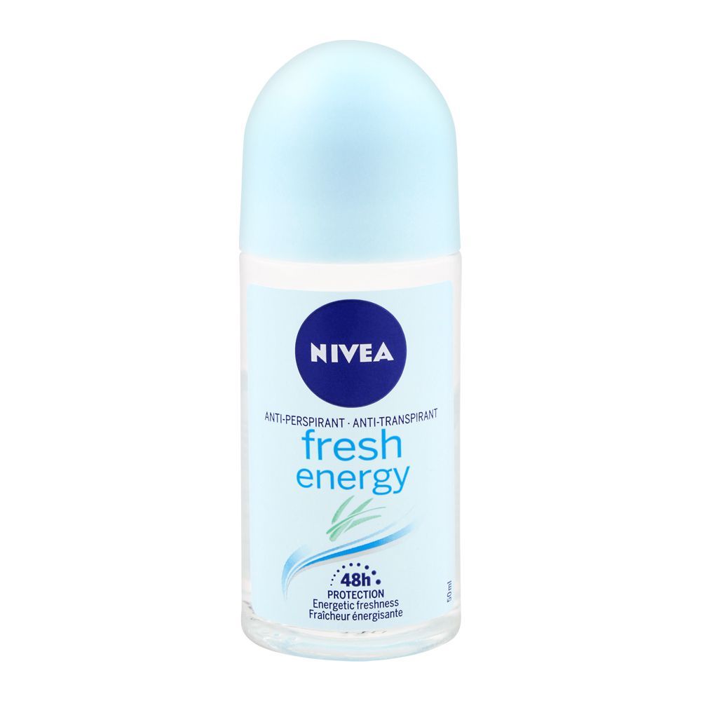 Nivea 48H Fresh Energy Anti-Perspirant Roll On Deodorant, For Women, 50ml - Front View