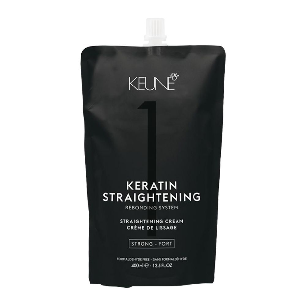 Keune Keratin Straightening Rebonding System Straightening Cream, Strong, 400ml - Front View