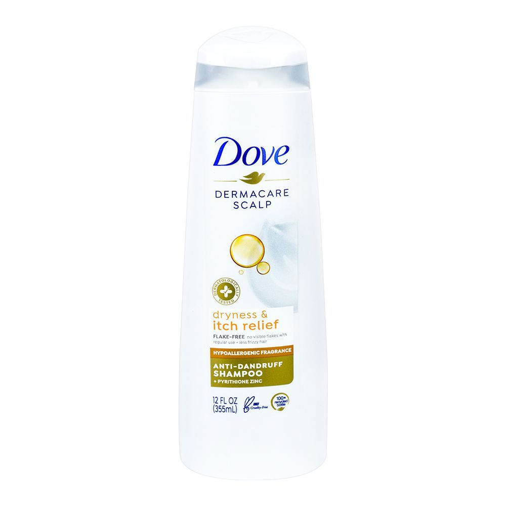 Dove Dermacare Scalp Dryness & Itch Relief-Dandruff Shampoo, 355ml - Front View