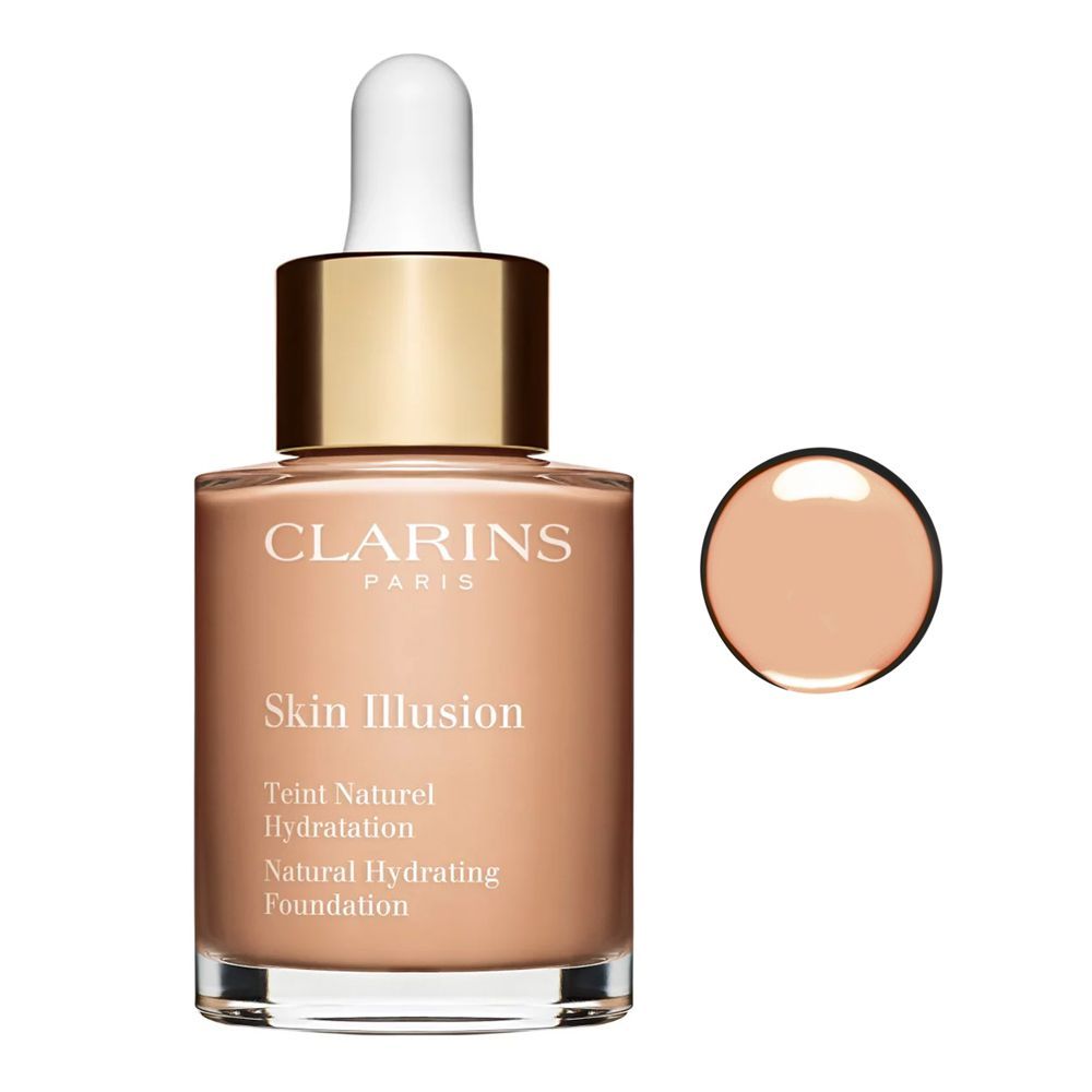 Clarins Paris Skin Illusion Natural Hydrating Foundation, SPF 15, 107 Beige - Front View