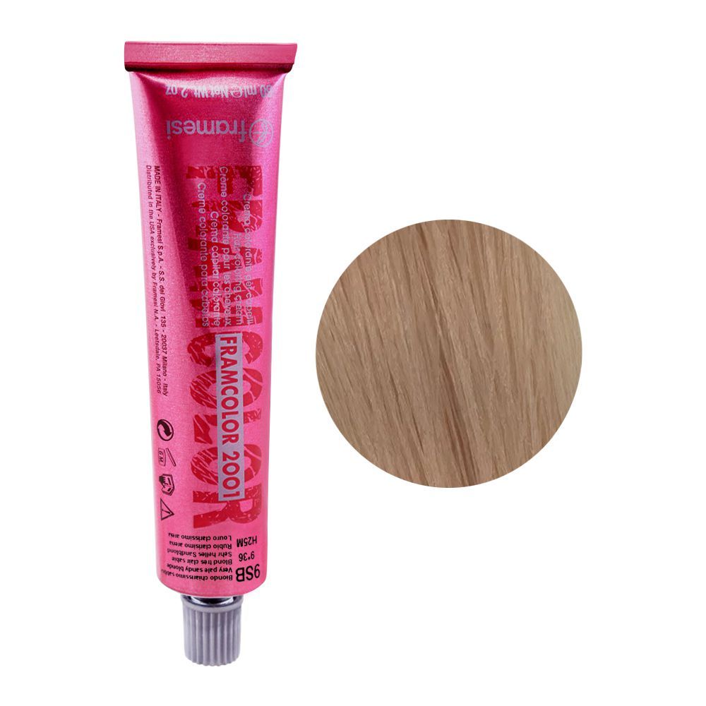 Framesi Framcolor 2001 Hair Colouring Cream, 9SB Very Pale Sandy Blonde - Front View