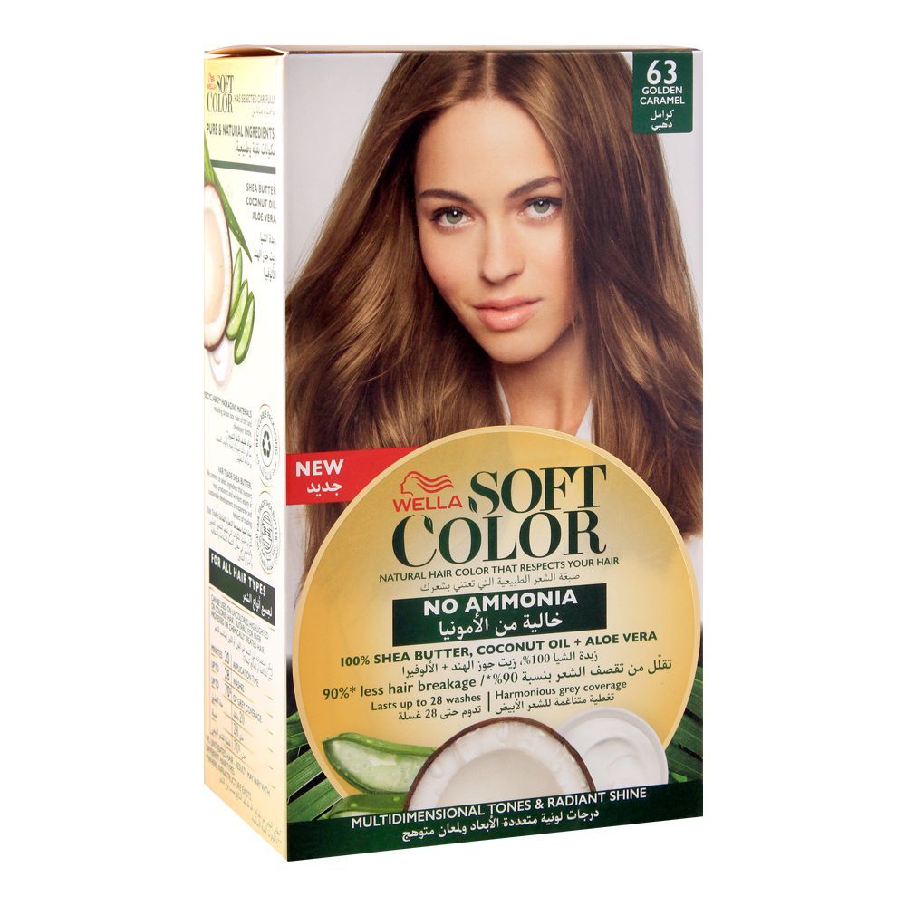Wella Soft Color No Ammonia Hair Color, 63 Golden Caramel - Front View