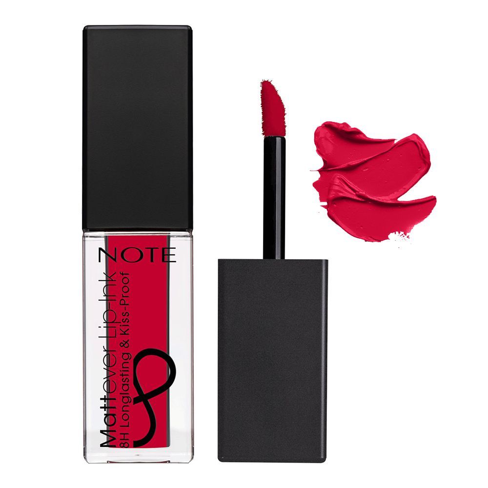 J. Note Mattever Lip Ink, Long Lasting, 12 Fashion Week Pink - Front View