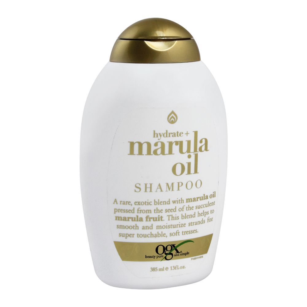 OGX Hydrate + Marula Oil Shampoo, Sulfate Free, 385ml - Front View