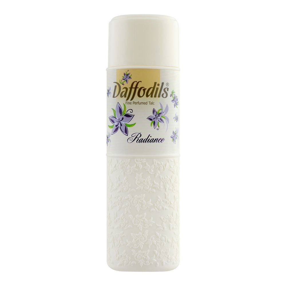 Daffodils Radiance Fine Perfumed Talcum Powder, 125g - Front View
