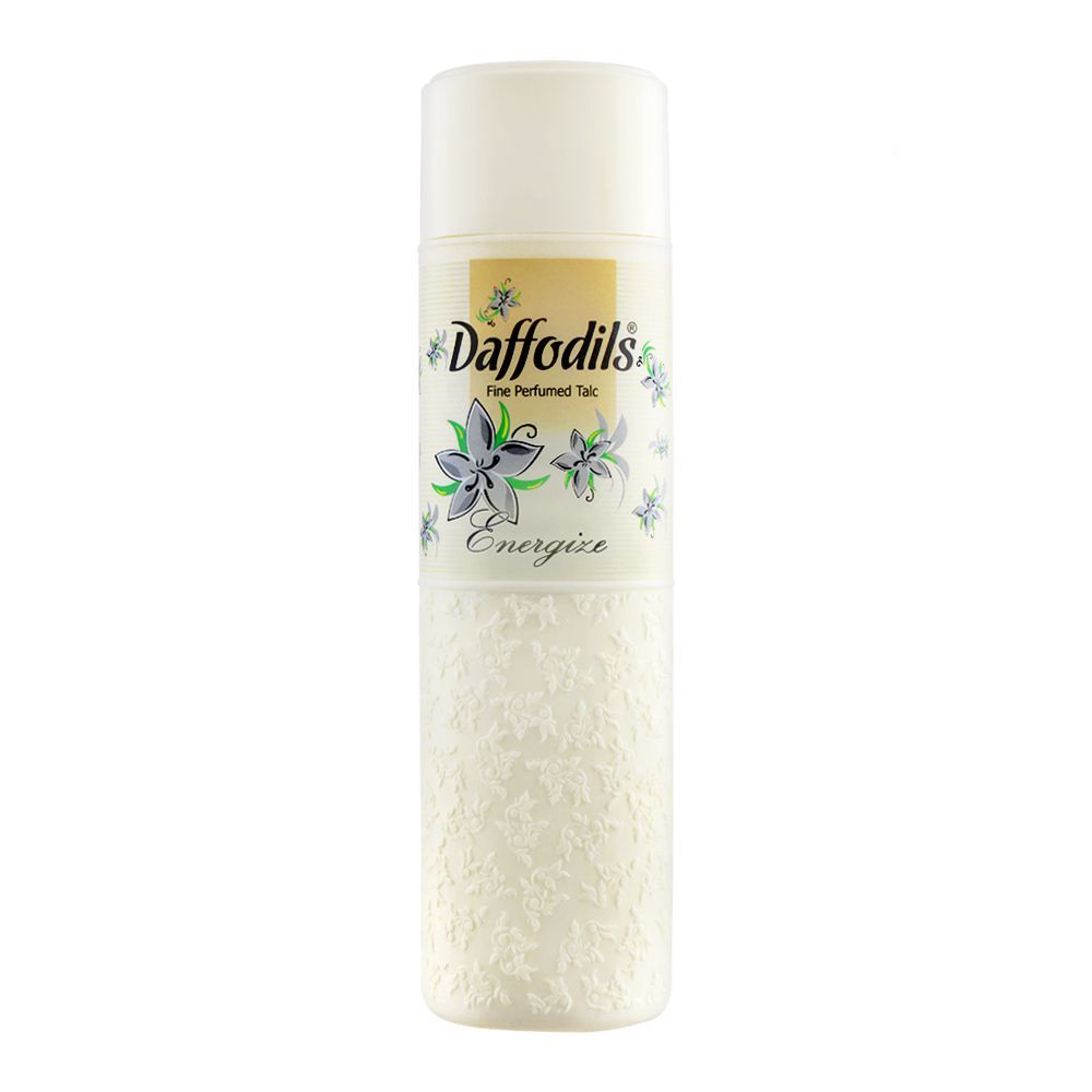 Daffodils Energize Fine Perfumed Talcum Powder, 125g - Front View