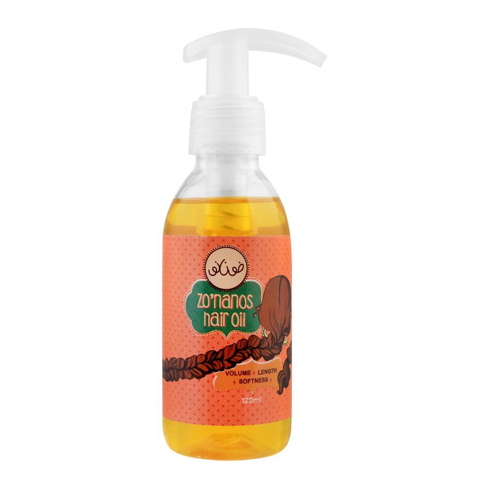 Zo'Nanos Volume Length Softness Hair Oil, 120ml - Front View