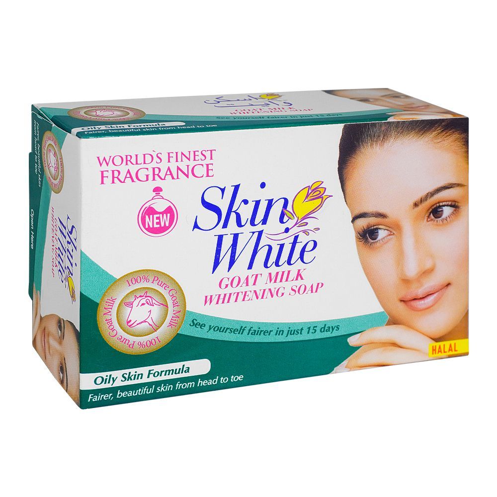 Skin White Oily Skin Formula Soap, Green, 110g - Front View