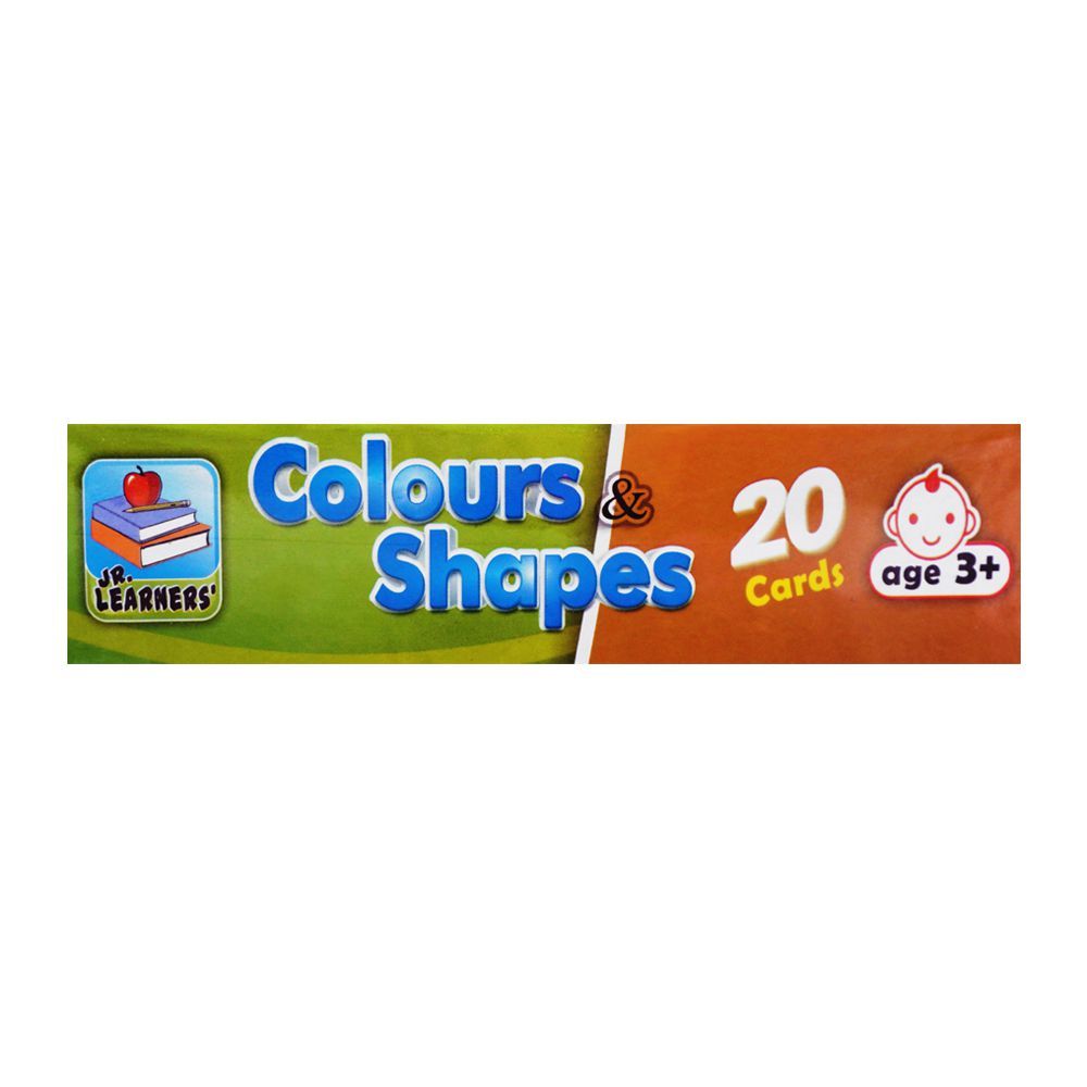 Jr. Learners Flash Card With Pictures Large Colours & Shapes, For 3+ Years