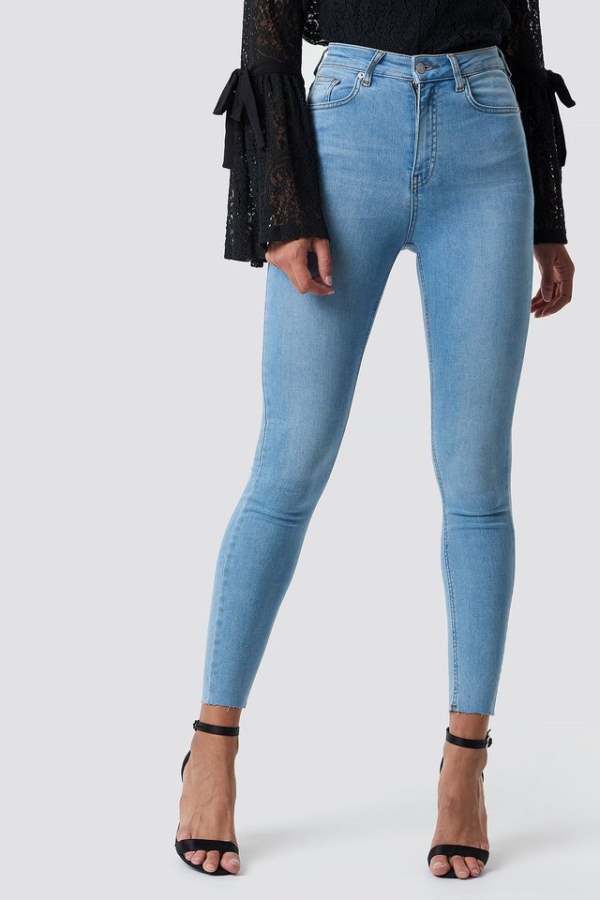 Women Super Skinny Fit Mid-Rise Clean Look Stretchable Jeans - Back View - AceCart